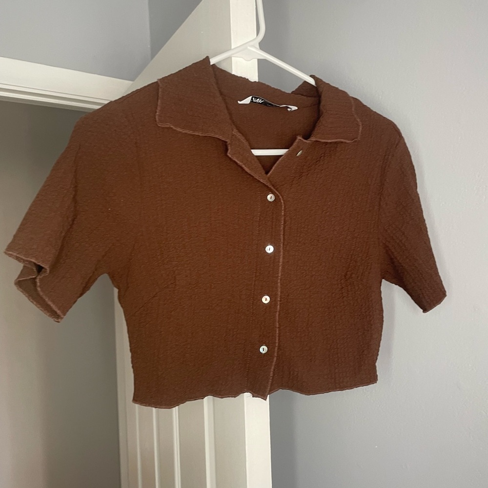 Textured crop tee